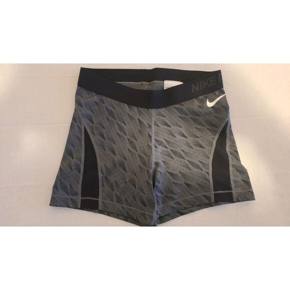 Nike Dri Fit Pro Combat Womens Medium Compression Shorts Gray Running Yoga EUC - Picture 1 of 4
